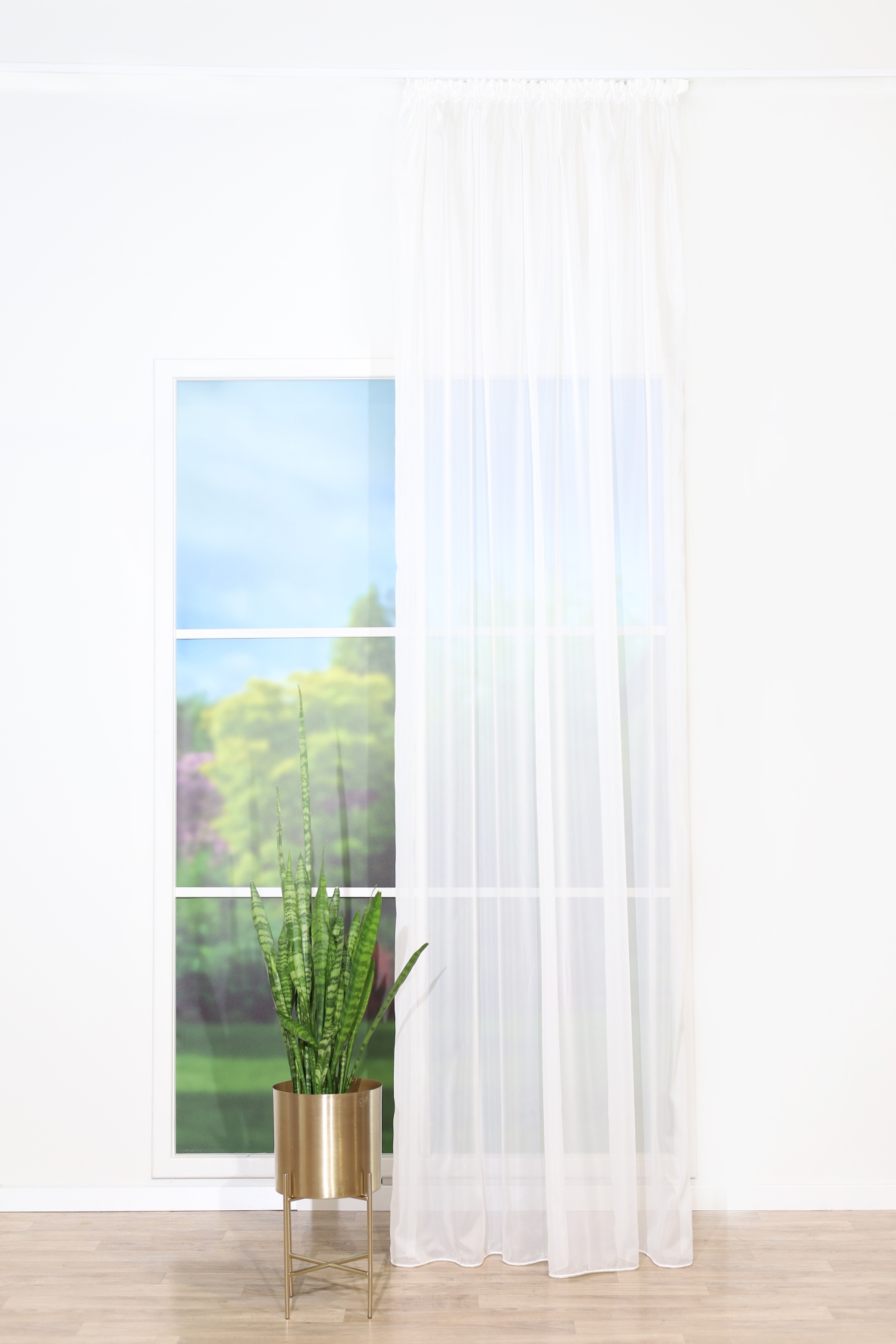 Voile 100% Recycled Cream R1700 Sheer Curtain